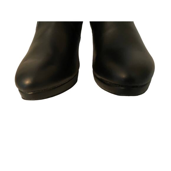 NWT Lane Bryant Women's Size 11 Heeled Boots Black Inside Zip 4" Faux Leather - Picture 6 of 13